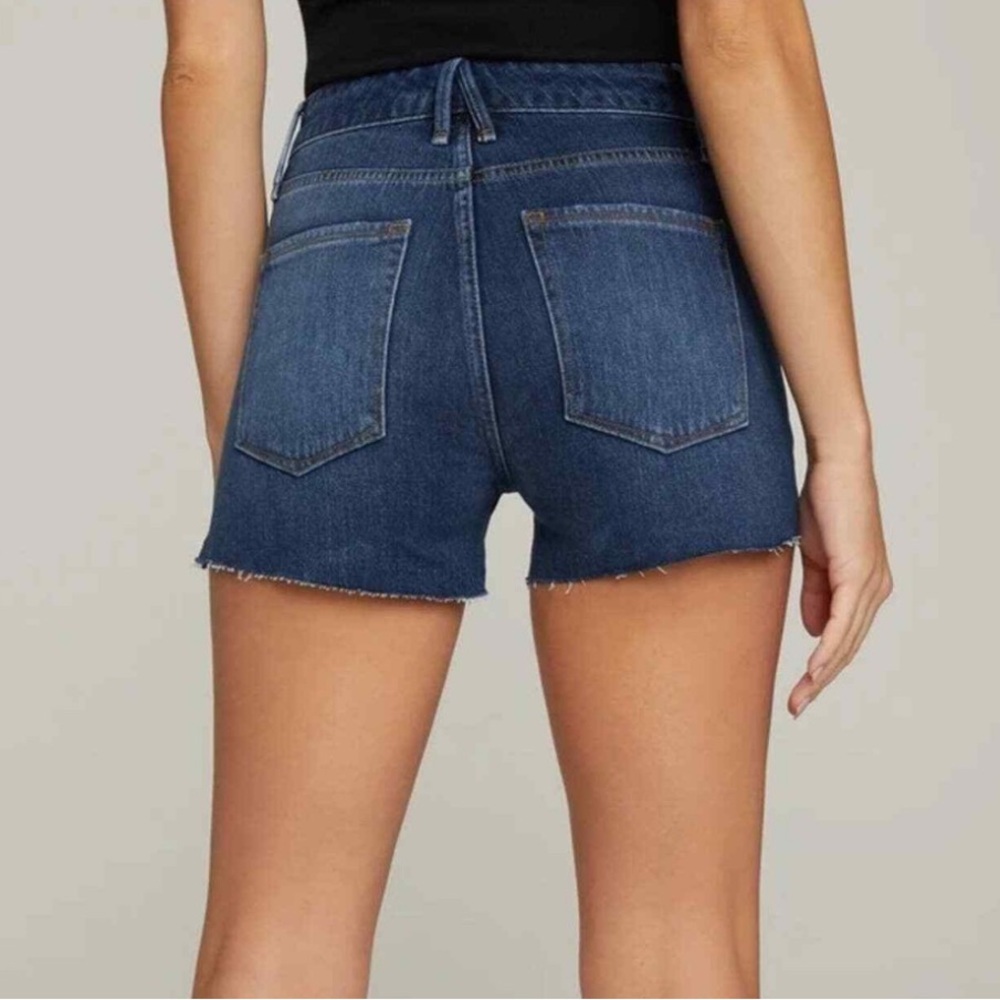 Good American Cut Off Blue Jean Shorts in Blue464